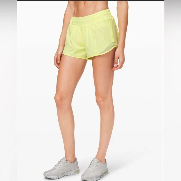 #151 Lululemon Hotty Hot Short II *Long 4Florid Flash Sz 10Tall